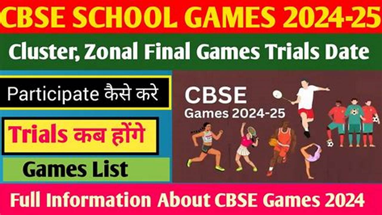 Cbse Cluster Games 2024-25 Date And Time