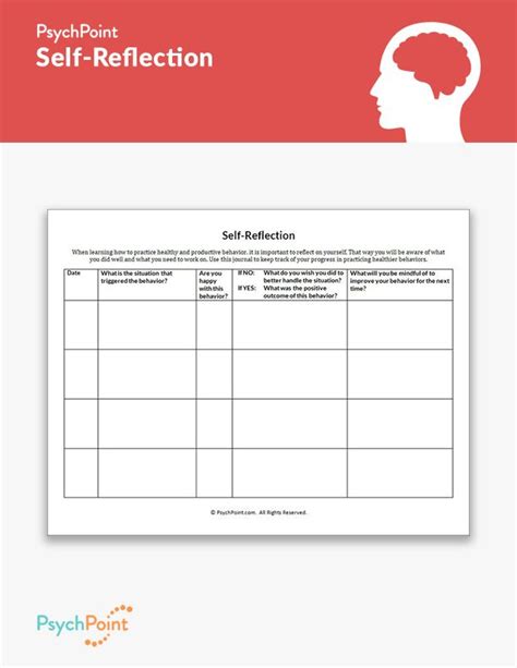 Cbt Selfreflection Worksheet