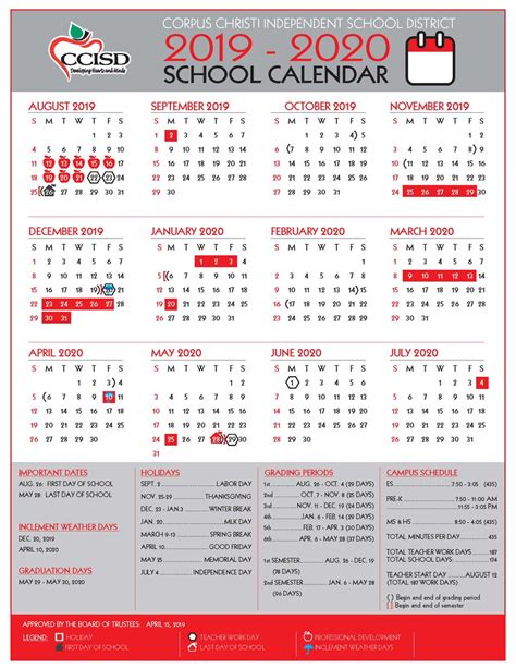 Ccisd Calendar 2019 20
