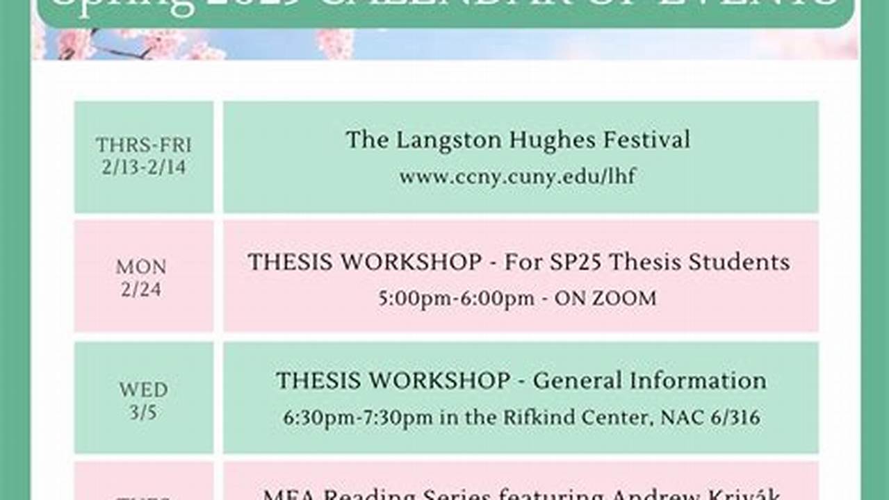 Ccny Calendar Spring 2025