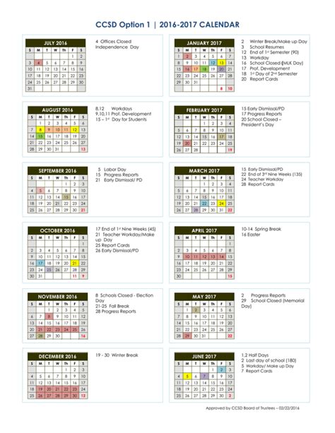 Ccsd Calendar 2016 2017