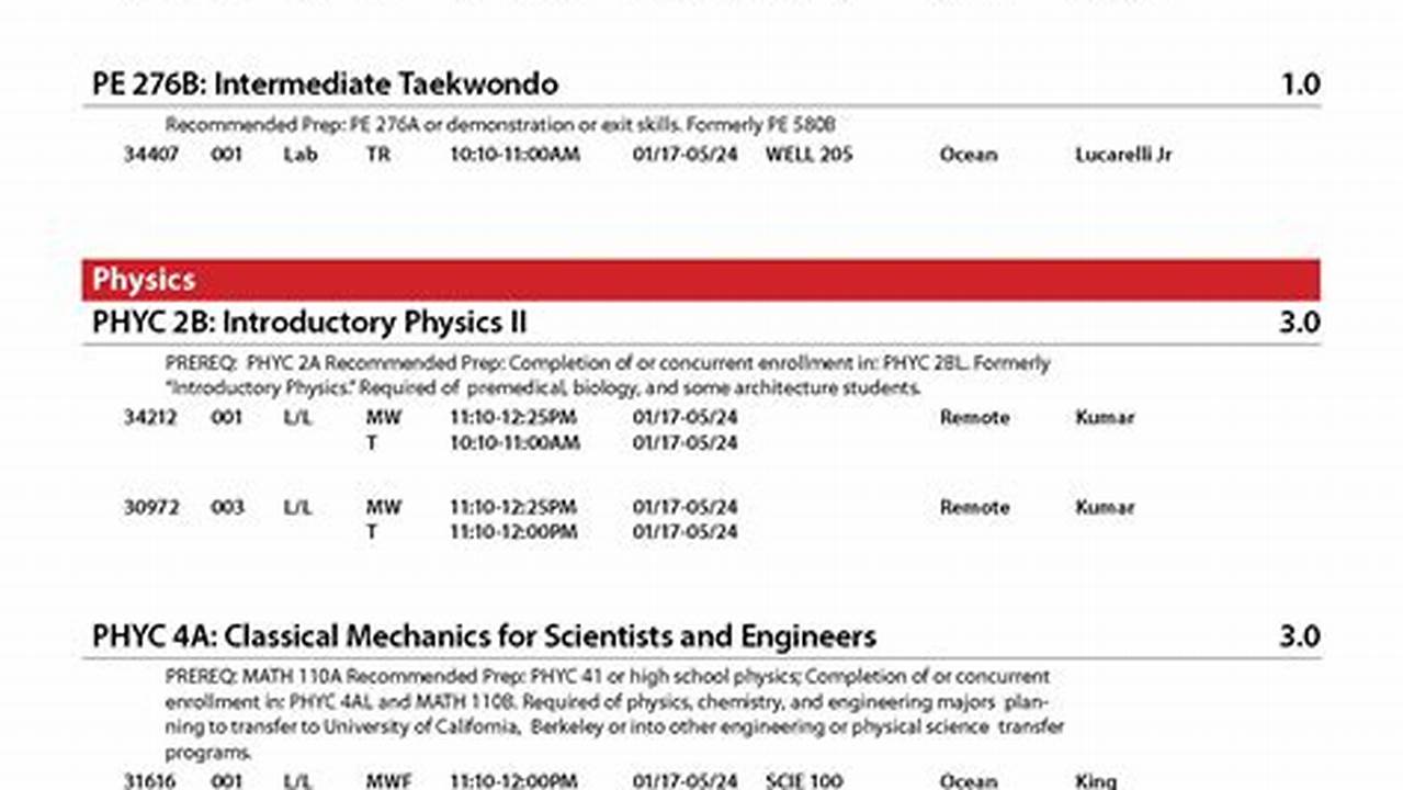 Ccsf Spring 2024 Class Schedule