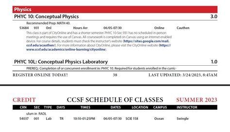 Ccsf 2024 Summer Class Schedule
