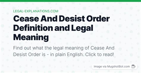 Understanding Cease and Desist: A Comprehensive Definition