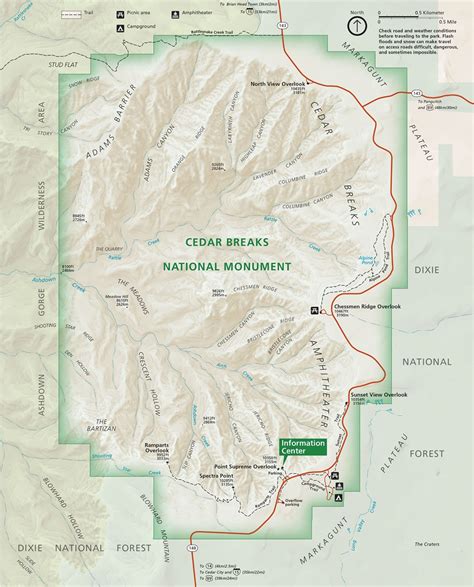 Cedar Breaks Park Trail Map