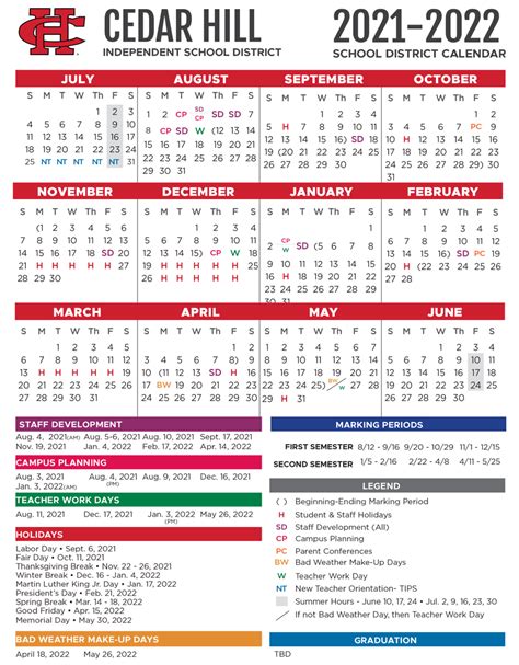 Cedar Hill Isd Calendar