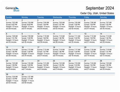 Cedar City Calendar