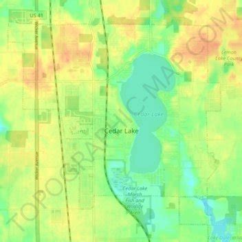 042C12 CEDAR LAKE Topographic Map