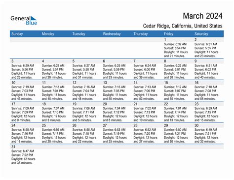 Cedar Ridge Calendar