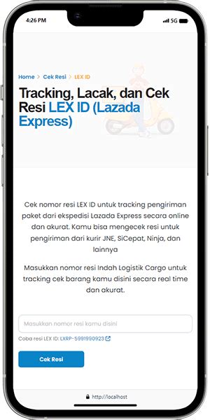 Cek Resi Lex Lazada