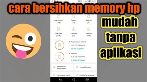 Cek dan Bersihkan Memory Internal