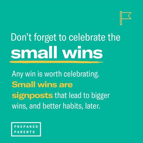 Celebrate small wins