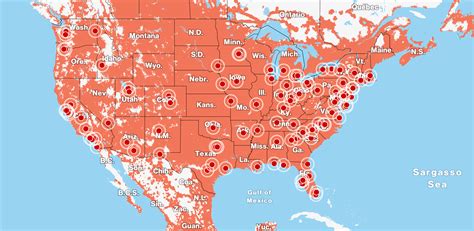 A map showing coverage of the US Cellular network across the U.S
