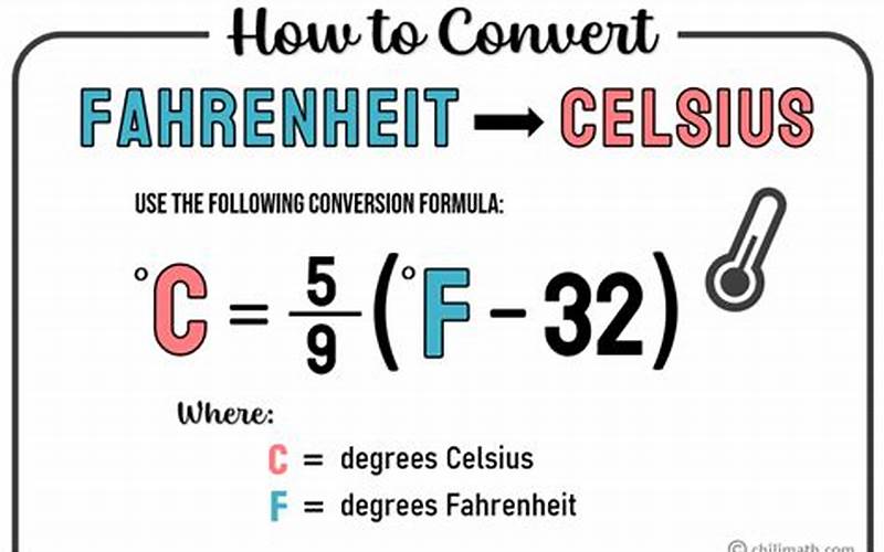 Celsius To Fahrenheit Formula