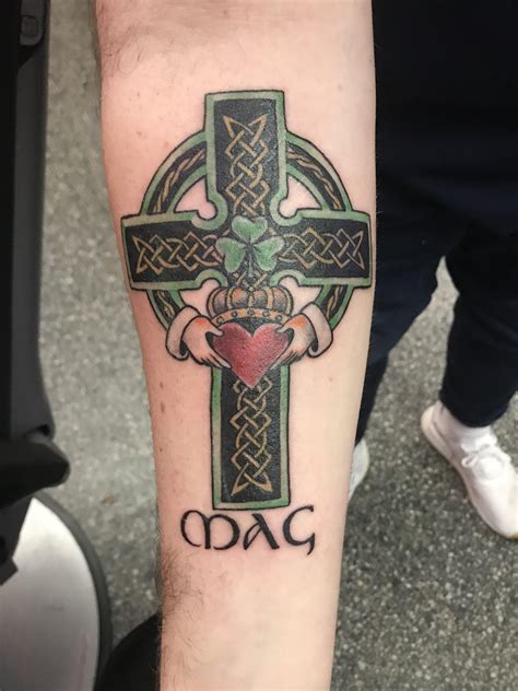 Celtic Cross with Claddagh design Tattoos Pinterest