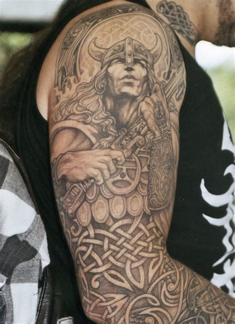 Viking Celtic Warrior Tattoo On Biceps » Tattoo Ideas