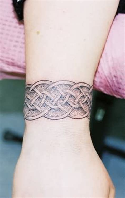 Celtic Wrist Band Tattoo Design For Girls การออกแบบรอย