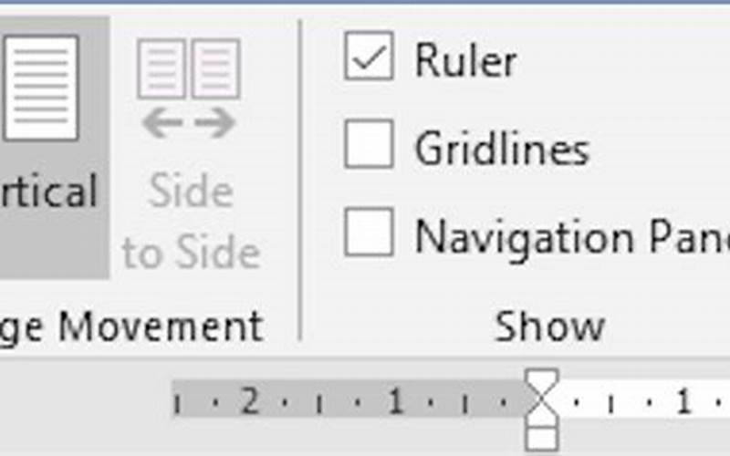 Centang Opsi Display The Ruler In Print Layout View