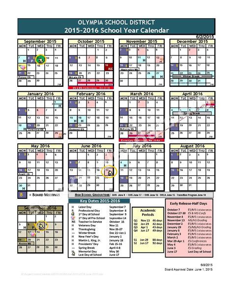 Centennial Elementary Calendar