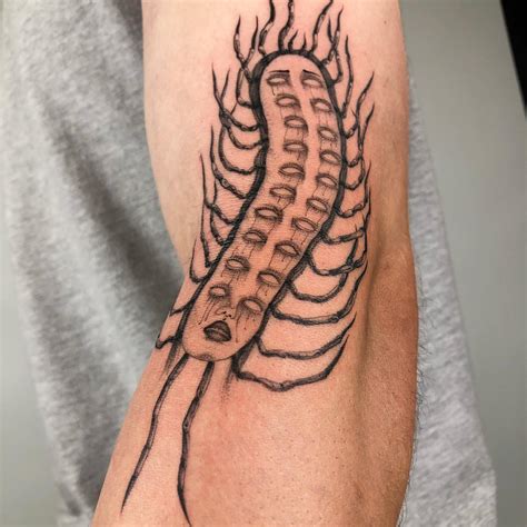 Centipede Spine Tattoo