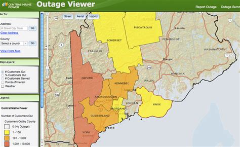 Central Maine Power Outage Map