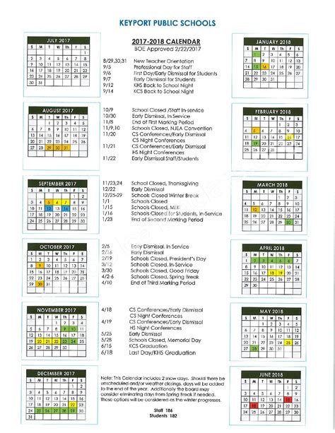 Central Academy Calendar