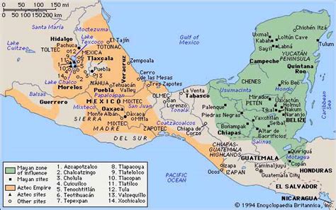 This extremely detailed map of the Aztec Empire and its neighbours