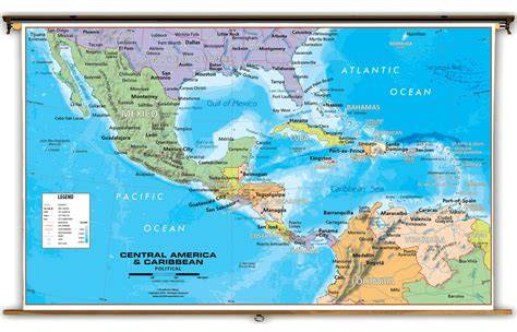 vector road map of the states of central america Stock Vector Image