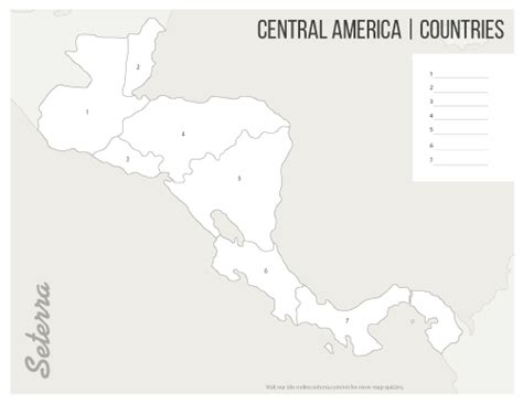 Map Of Central America Countries And Capitals