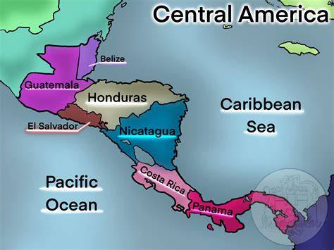 Mapa político detallado de América Central América Central y el