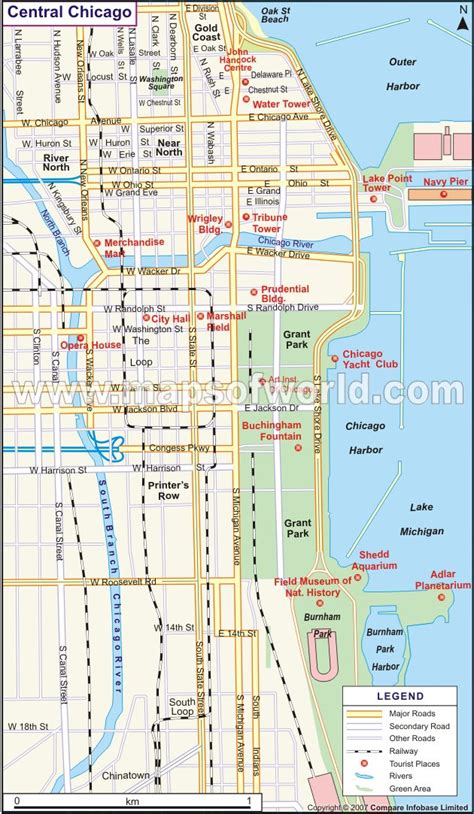 Map of Chicago, Illinois GIS Geography