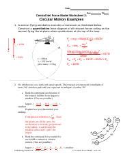 Central Net Force Model Worksheet 3