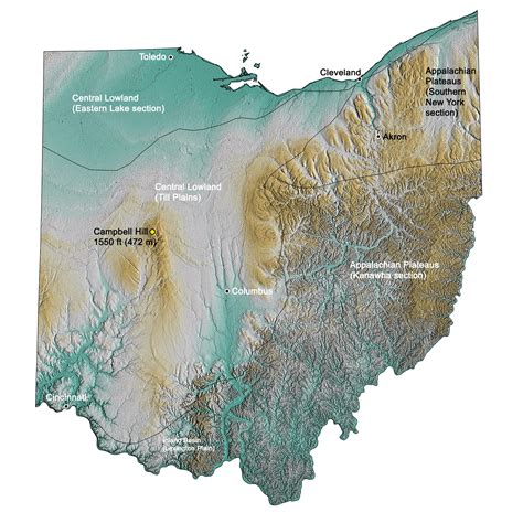 31 Topographic Map Of Ohio Maps Database Source