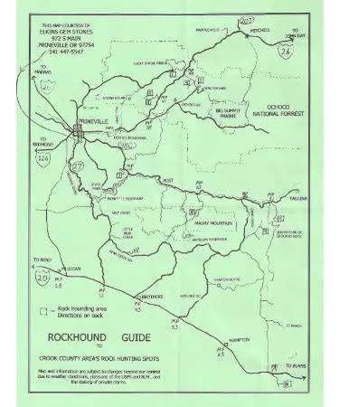 Central Oregon Rockhounding Map