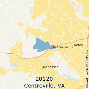 Centreville VA Zip Code Map