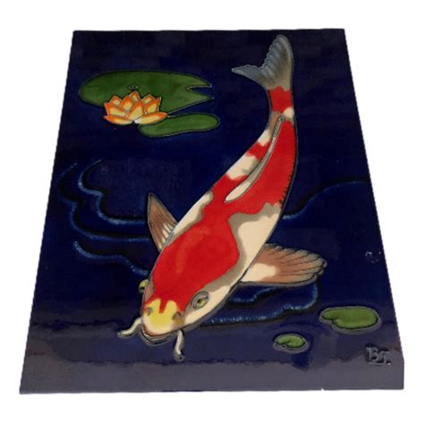 Bring Serenity to Your Walls with Stunning Ceramic Koi Fish Artwork