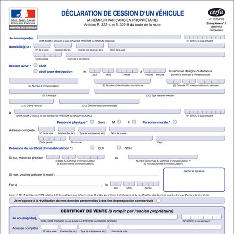 Certificat de vente d une voiture d occasion La culture de la moto
