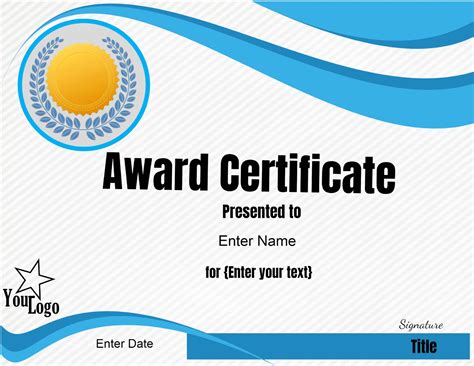 Certificate Editable Template