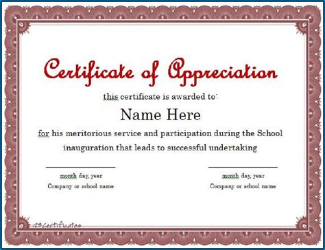 Certificate Of Appreciation Template Powerpoint