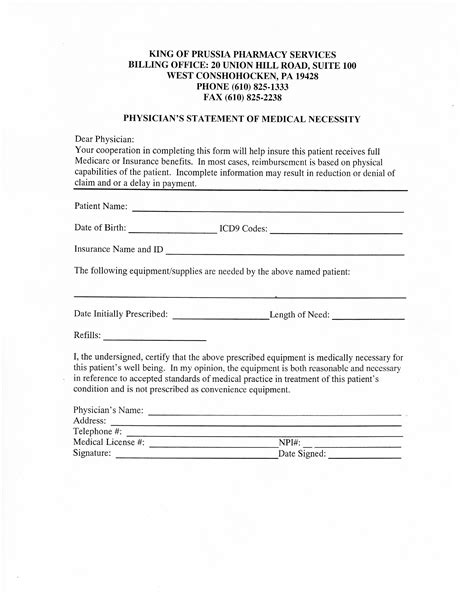 Certificate Of Medical Necessity Form Template Best Professionally