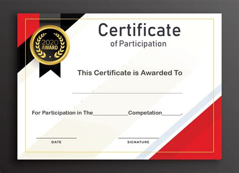 Certificate Of Participation Template Ppt What Is A Cover Throughout
