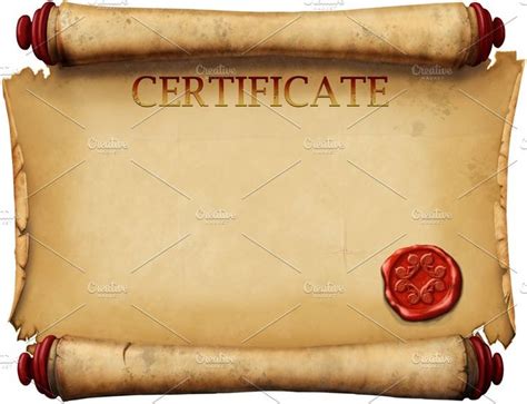 Certificate Scroll Template
