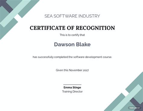 Certificate Template Software