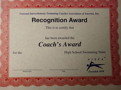 Certificate Bundles Coach's Award Certificate