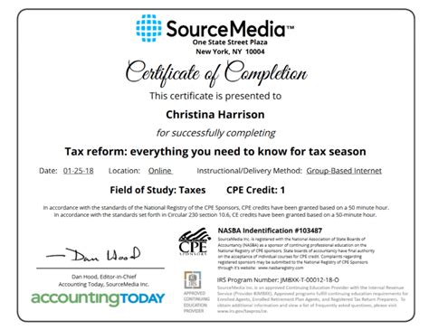 Certificate Examples - Simplecert intended for Continuing Education