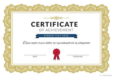 Certificate of achievement maker - Editable design