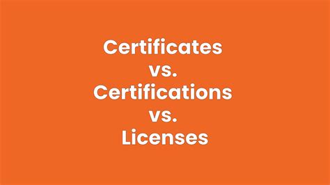 Certification vs Licensing Understanding the Difference