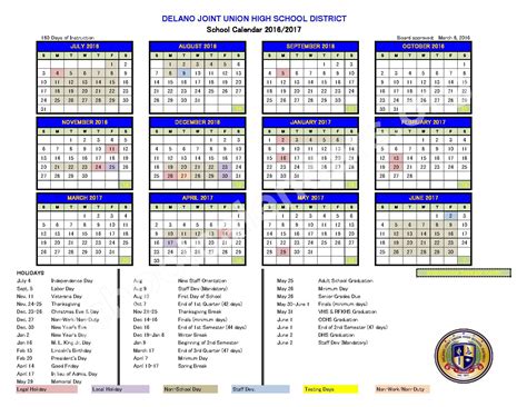 Cesar Chavez Academy Calendar