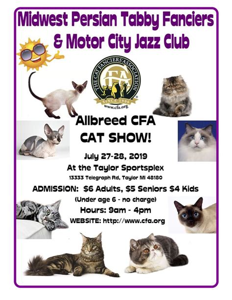 Cfa Cat Show Calendar