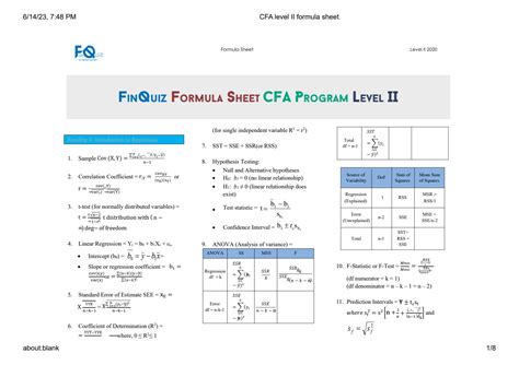 Cfa Level 2